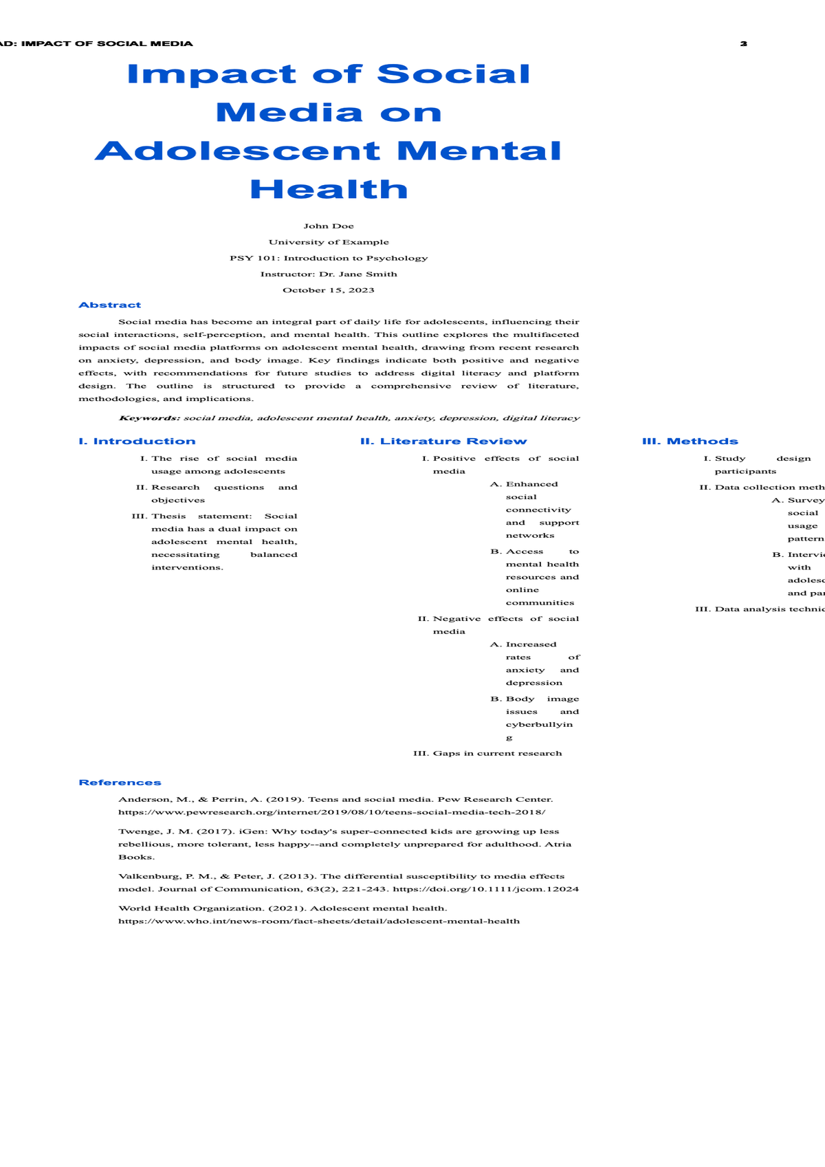 APA style academic paper sample with title page abstract and introduction_variant_2